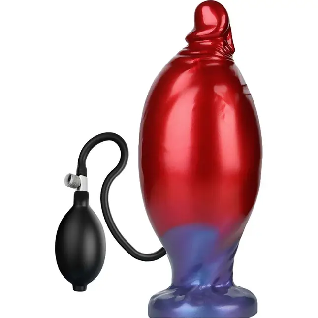 Красный фаллоимитатор с функцией расширения Shadow Behemoth - 21 см