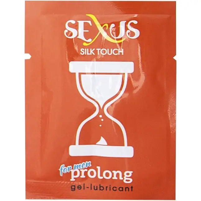 Набор из 50 пробников продлевающей гель-смазки на водной основе Silk Touch Prolong по 6 мл. каждый - Sexus Lubricant. Фотография 2.