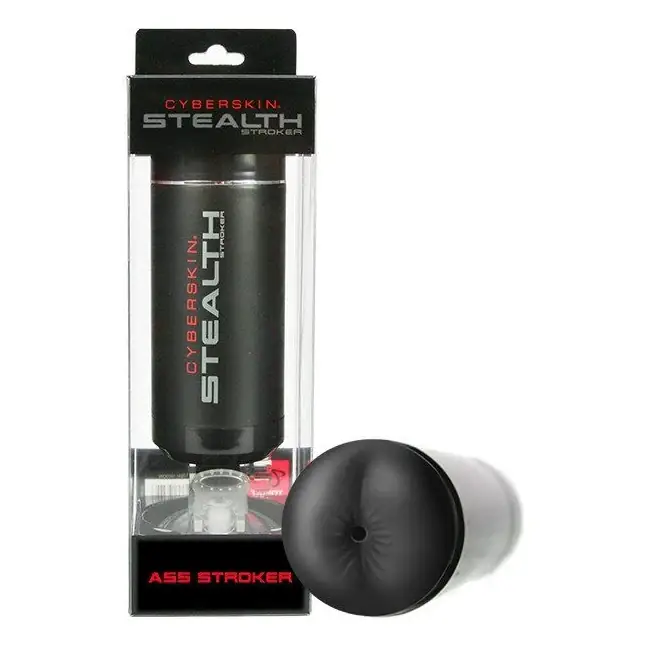 Чёрный мастурбатор-анус с присоской CyberSkin Stealth Ass Stroker - CyberSkin