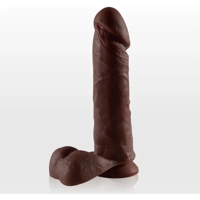 Коричневый фаллоимитатор на присоске Sitabella - 18,9 см - Real Toys Collection