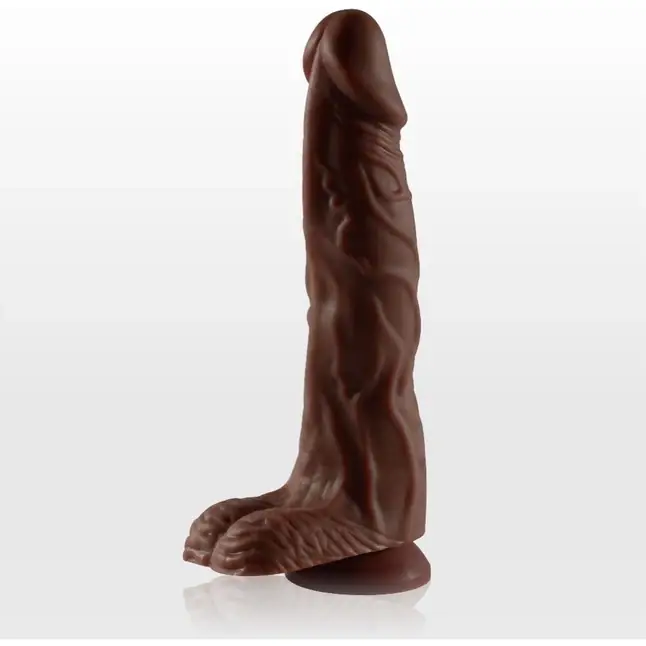 Коричневый фаллоимитатор Sitabellа с присоской в основании - 18,8 см - Real Toys Collection