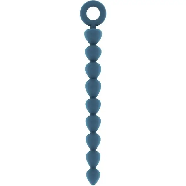 Синяя анальная цепочка Bead Chain - 24,9 см - Mjuze