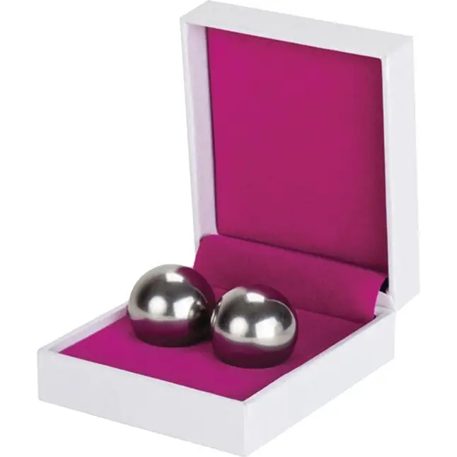 Серебристые вагинальные шарики Ben Wa Balls Heavy Weight - Shots Toys