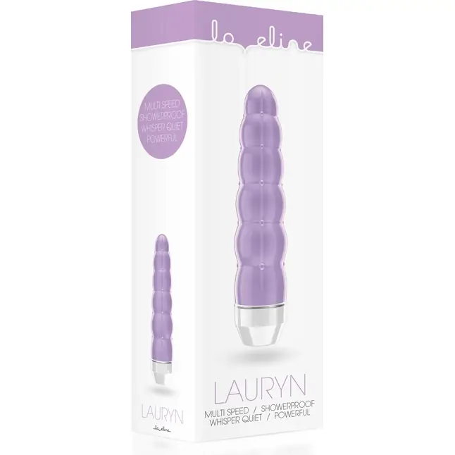 Фиолетовый фигурный вибратор Lauryn - 15 см - Loveline. Фотография 3.