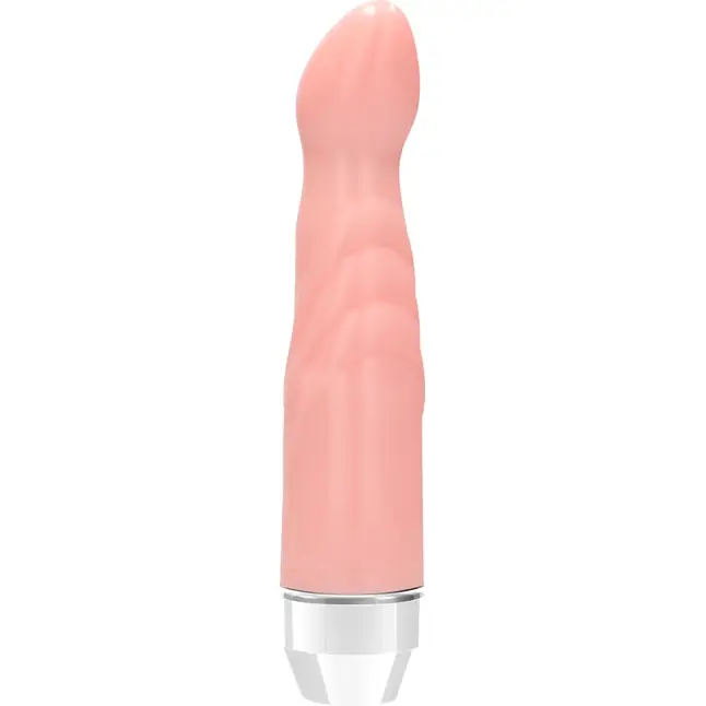 Розовый вибратор Livvy со скошенной головкой - 15,5 см - Loveline