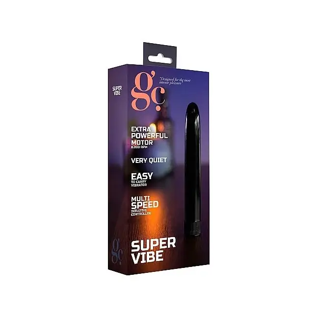 Чёрный вибратор Super Vibe - 17,5 см - GC. Фотография 2.