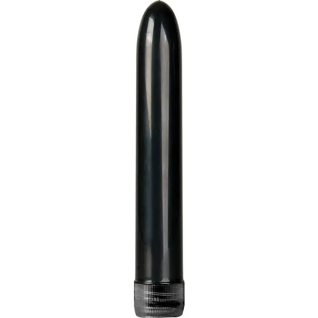 Чёрный классический вибратор Super Vibe - 17,2 см - Shots Toys