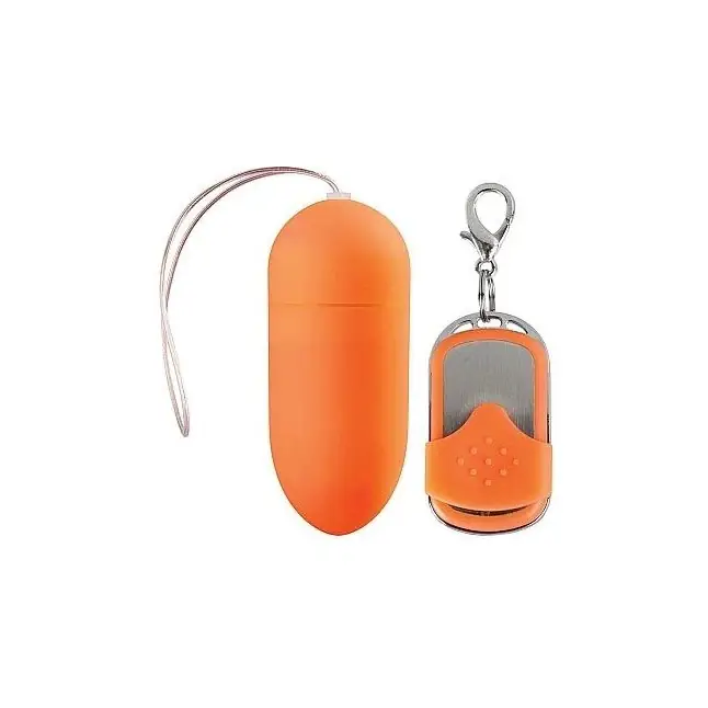 Оранжевое виброяйцо 10 Speed Remote Vibrating Egg Big с пультом ДУ - Shots Toys