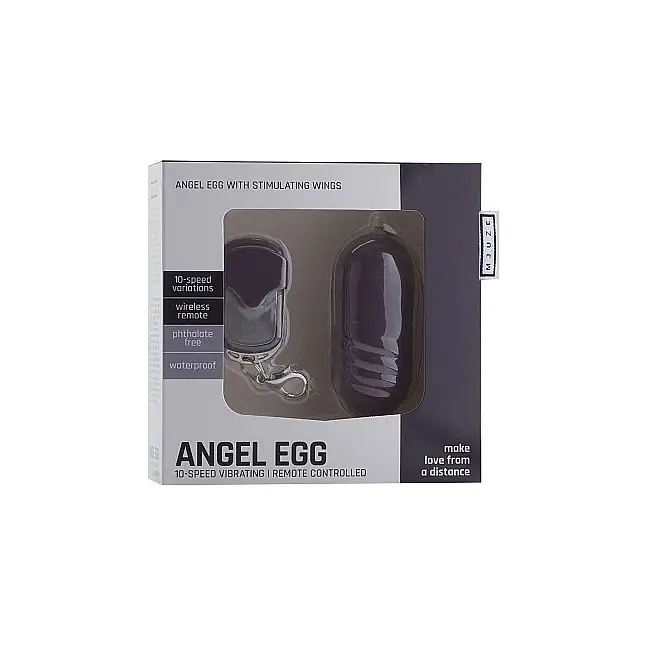 Фиолетовое виброяйцо Angel Egg с пультом ДУ - Mjuze. Фотография 3.