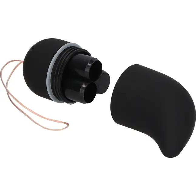 Чёрное радиоуправляемое виброяйцо Vibrating G-spot Egg medium - Shots Toys. Фотография 5.
