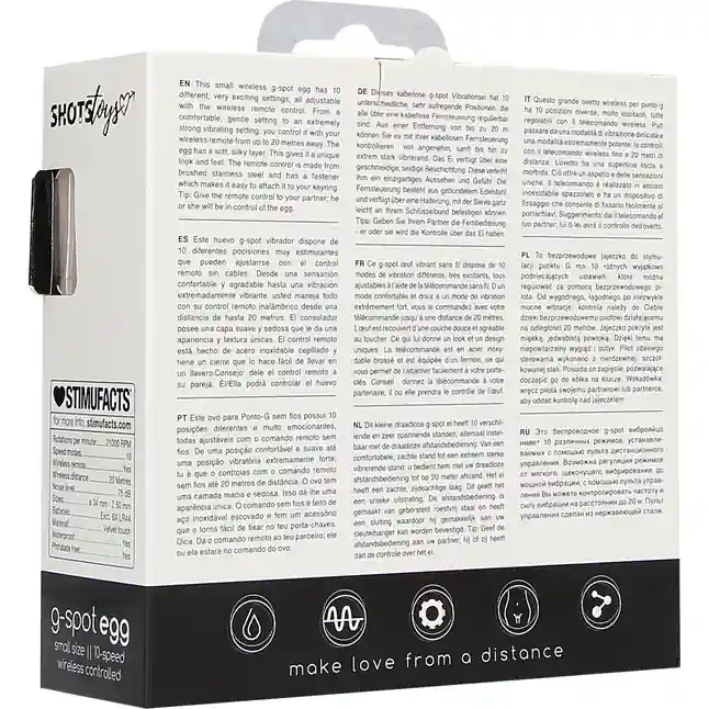 Чёрное виброяйцо G-spot Egg Small - Shots Toys. Фотография 7.