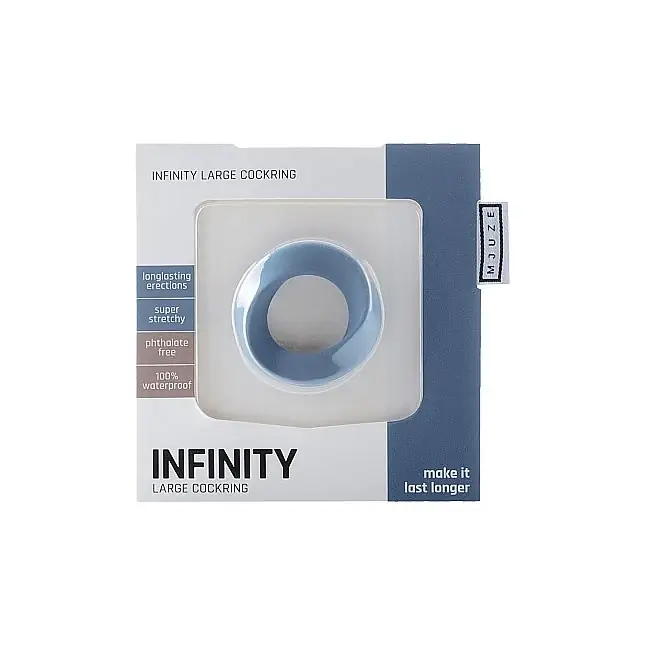 Синее эрекционное кольцо Infinity Large Cockring - Mjuze. Фотография 2.
