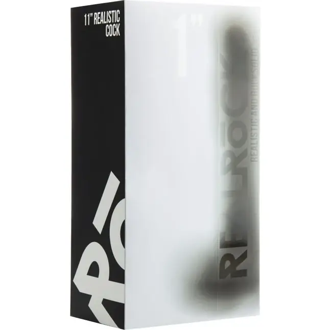 Чёрный фаллоимитатор Realistic Cock 11 With Scrotum - 29,5 см - RealRock. Фотография 2.