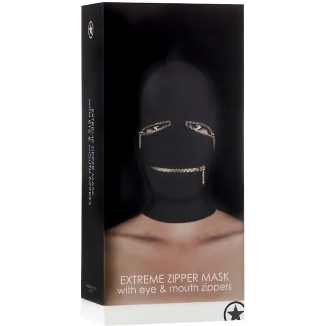 Маска на лицо с прорезями на молнии Extreme Zipper Mask with Eye and Mouth Zipper - Ouch!. Фотография 2.