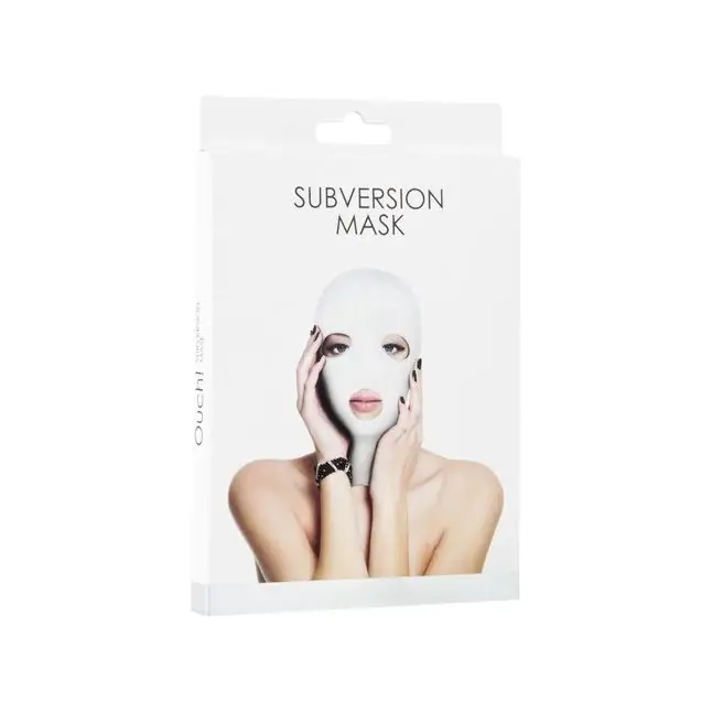 Белая маска на голову с прорезями Subversion Mask - Ouch!. Фотография 2.