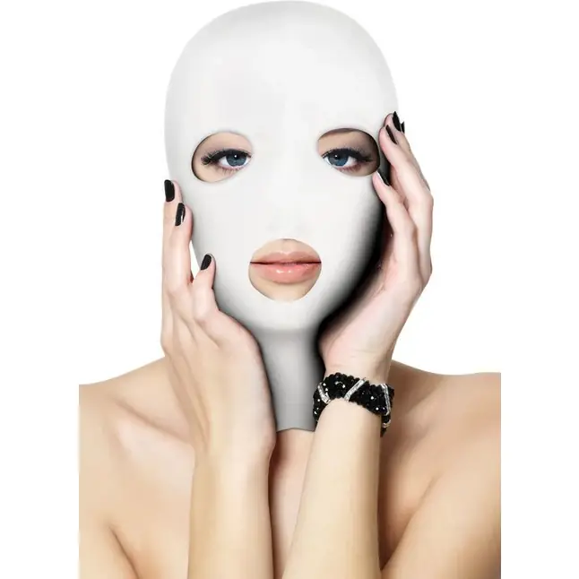 Белая маска на голову с прорезями Subversion Mask - Ouch!
