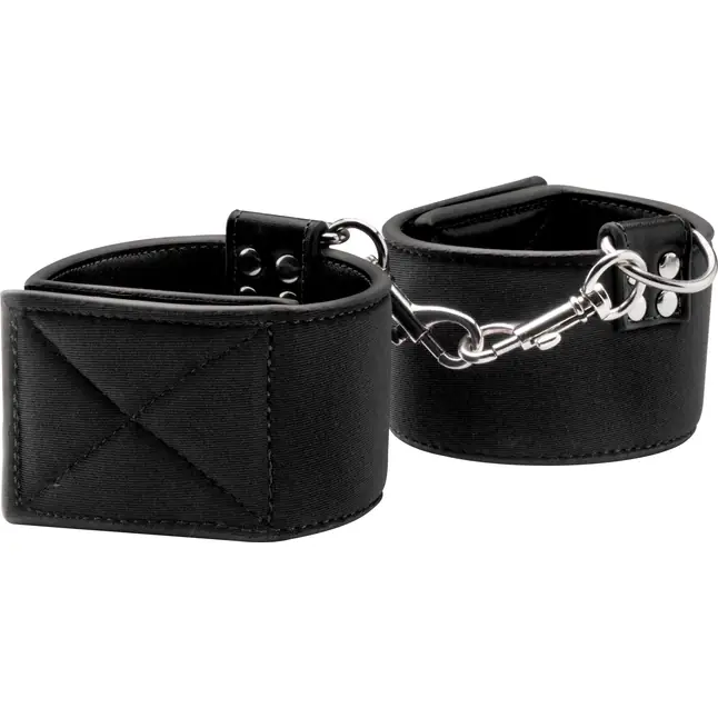 Чёрные двусторонние оковы на ноги Reversible Ankle Cuffs - Ouch!