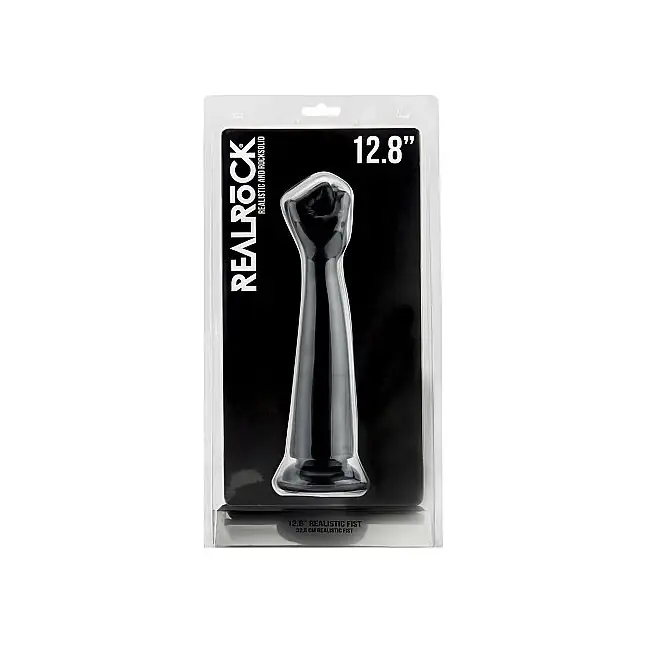 Чёрная рука с кулаком для фистинга Realistic Fist 12,8 Inch - 32,5 см - RealRock. Фотография 2.