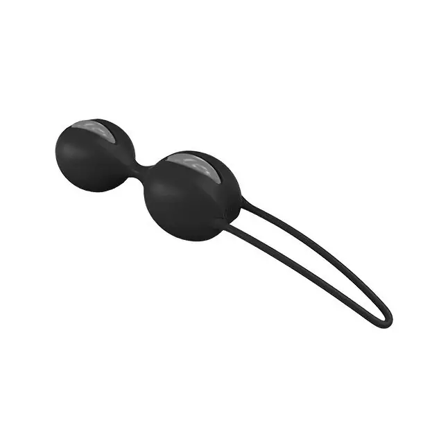 Чёрно-серые вагинальные шарики Smartballs Duo