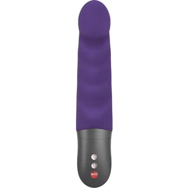 Фиолетовый вибратор Abby G с загнутым кончиком - 18,9 см. Фотография 2.
