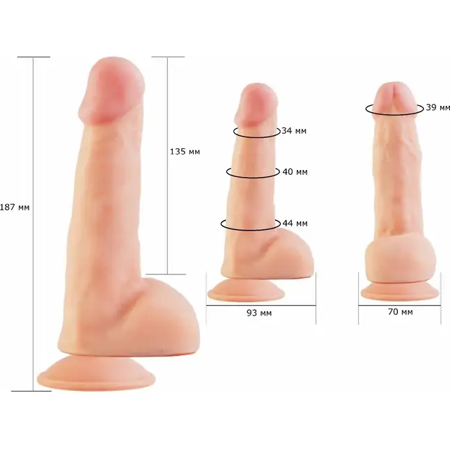Фаллоимитатор COCK NEXT 6 с подошвой-присоской - 18,5 см - COCK NEXT. Фотография 4.