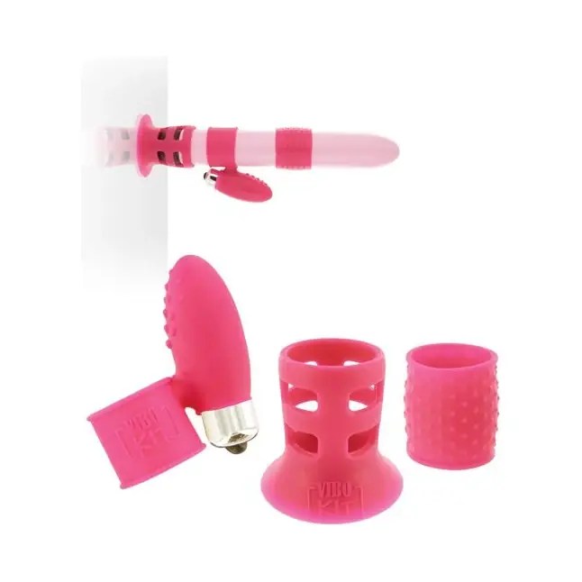 Набор розовых насадок на вибратор Vibrator Upgrade Kit