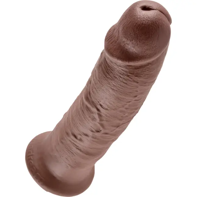 Коричневый фаллос-гигант 10 Cock - 25,4 см - King Cock. Фотография 7.