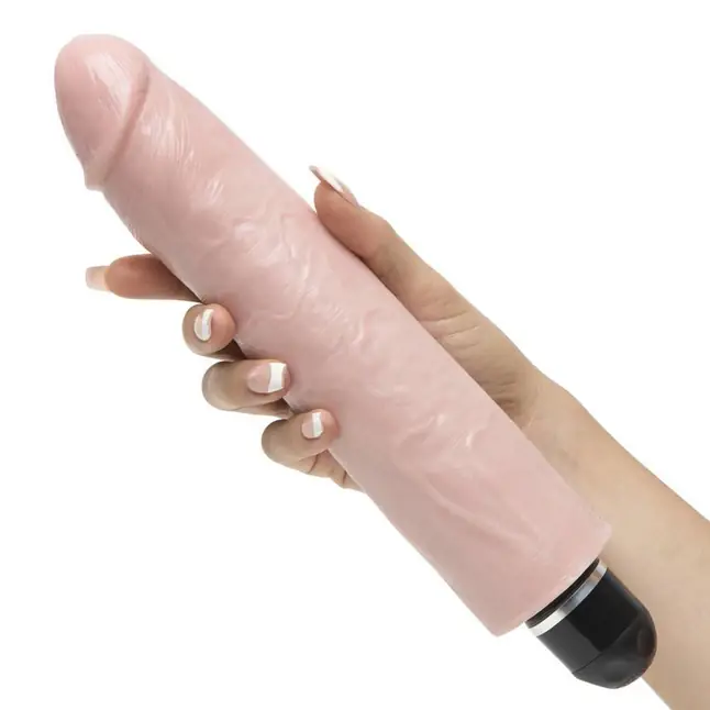 Телесный вибратор-реалистик 10 Vibrating Stiffy - 30,5 см - King Cock. Фотография 3.