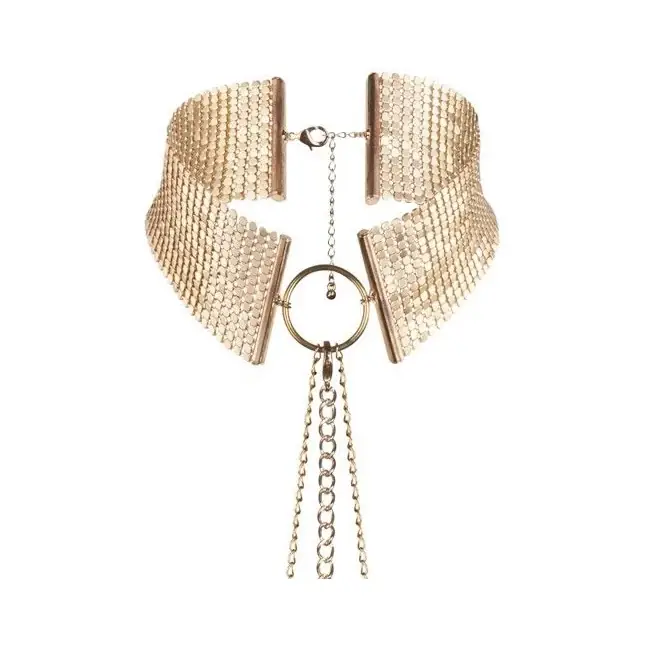 Золотистый ошейник с цепочками Desir Metallique Collar