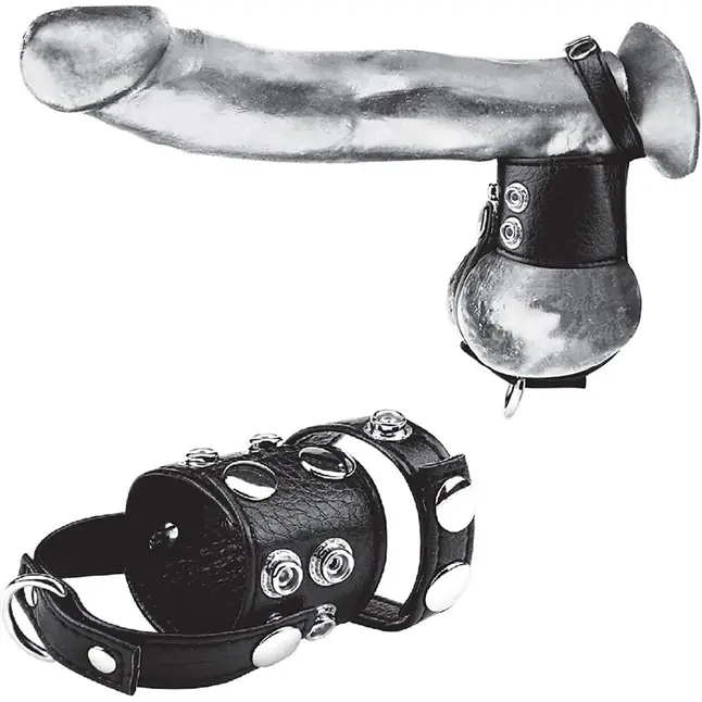 Утяжка на пенис и мошонку Cock Ring With 1.5 Ball Stretcher And Optional Weight Ring