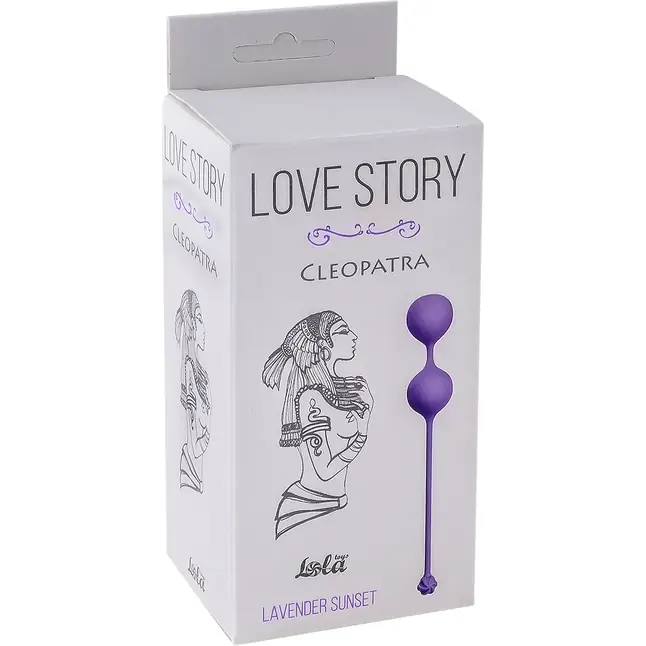 Сиреневые вагинальные шарики Cleopatra Lavender Sunset - Love Story. Фотография 2.