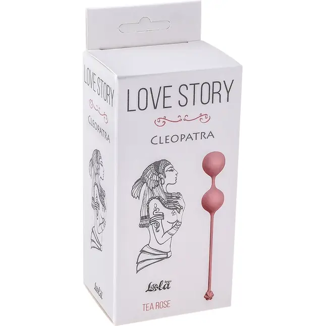Розовые вагинальные шарики Cleopatra Tea Rose - Love Story. Фотография 2.