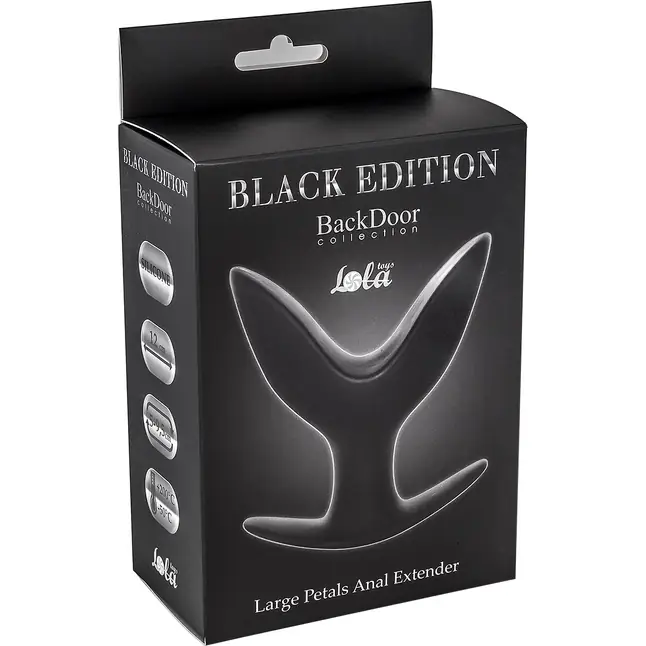 Большой силиконовый анальный эспандер Large Petals Anal Extender - 12,5 см - Back Door Collection Black Edition. Фотография 2.