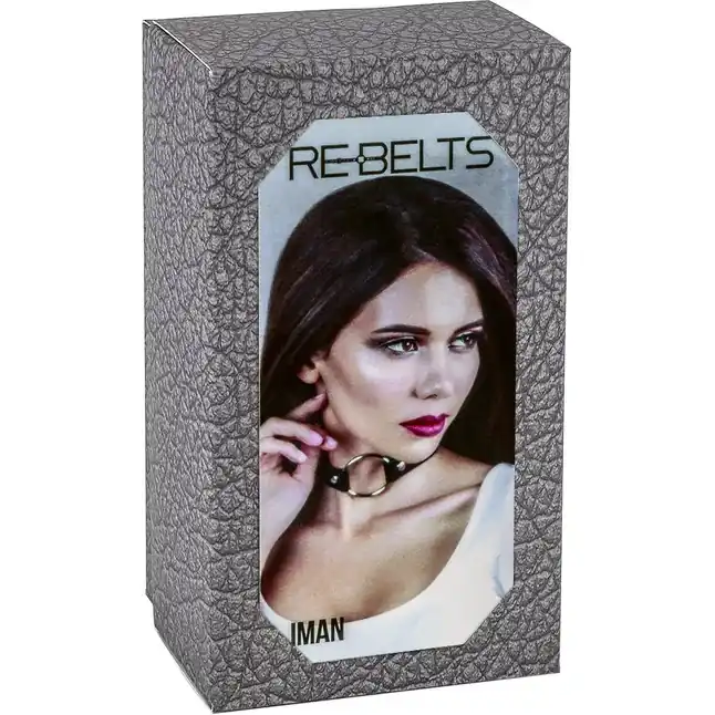 Чёрный чокер-кляп Iman Black. Фотография 3.