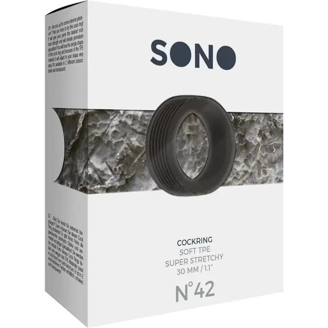 Чёрное эрекционное кольцо No.42 Cockring - Sono. Фотография 3.