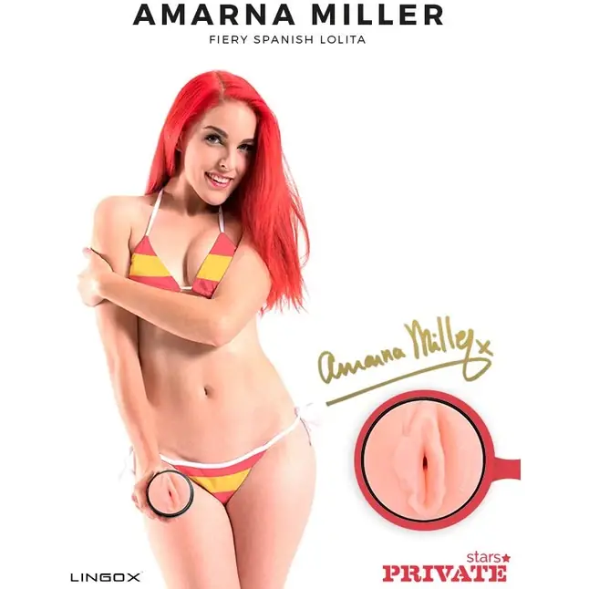 Мастурбатор-вагина Private Amarna Miller Vagina в тубе с хвостиком для массажа простаты. Фотография 6.