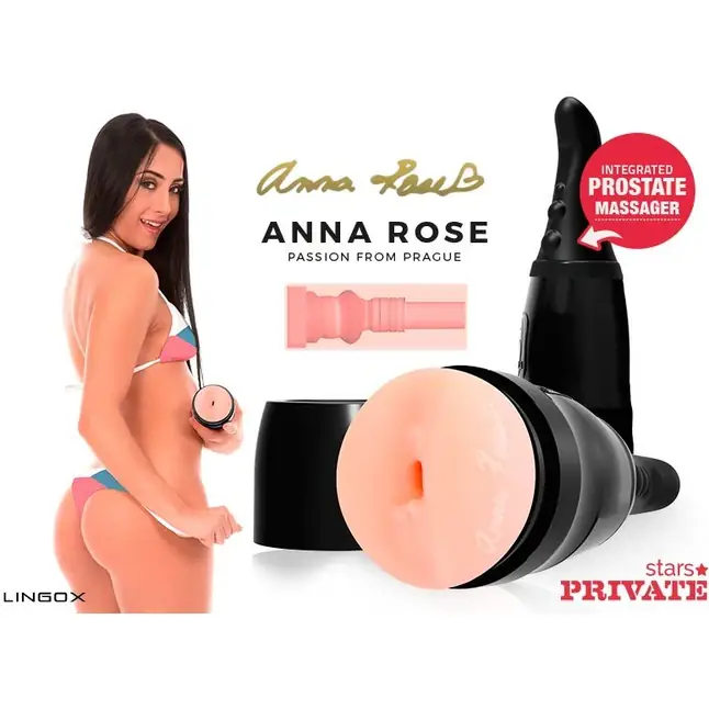 Мастурбатор-анус Private Anna Rose Ass в тубе с хвостиком для массажа простаты