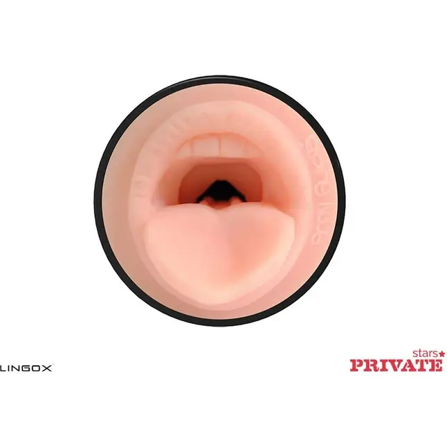 Мастурбатор-ротик Private Anny Aurora Mouth в тубе с хвостиком для массажа простаты. Фотография 2.