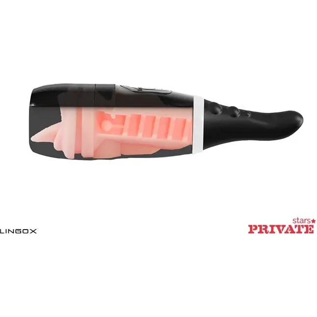 Мастурбатор-ротик Private Anny Aurora Mouth в тубе с хвостиком для массажа простаты. Фотография 3.