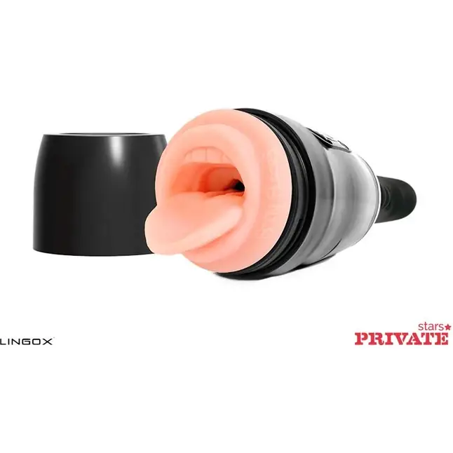 Мастурбатор-ротик Private Anny Aurora Mouth в тубе с хвостиком для массажа простаты. Фотография 4.
