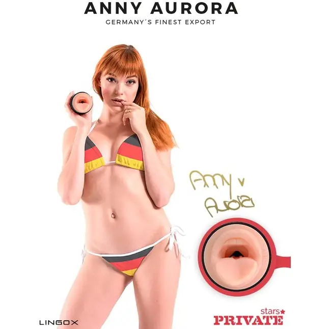 Мастурбатор-ротик Private Anny Aurora Mouth в тубе с хвостиком для массажа простаты. Фотография 5.