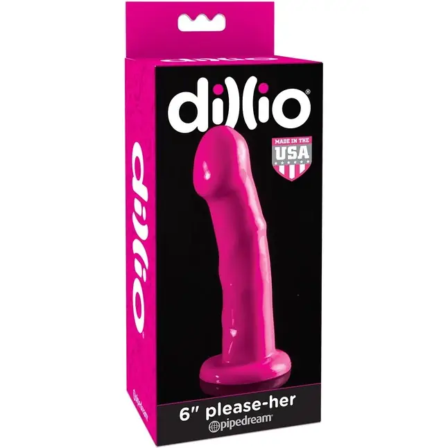 Розовый фаллоимитатор на присоске 6 Please-Her - 16,5 см - Dillio. Фотография 4.