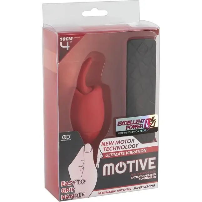 Красное виброяичко с язычком Motive. Фотография 2.