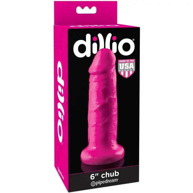 Розовый фаллоимитатор на подошве-присоске 6 Chub - 17,8 см - Dillio. Фотография 4.