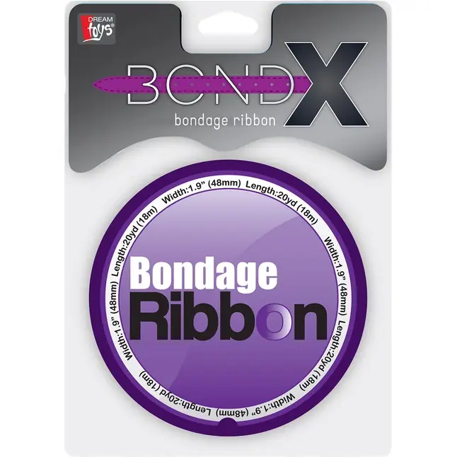 Фиолетовая лента для связывания BONDX BONDAGE RIBBON - 18 м - BondX. Фотография 2.