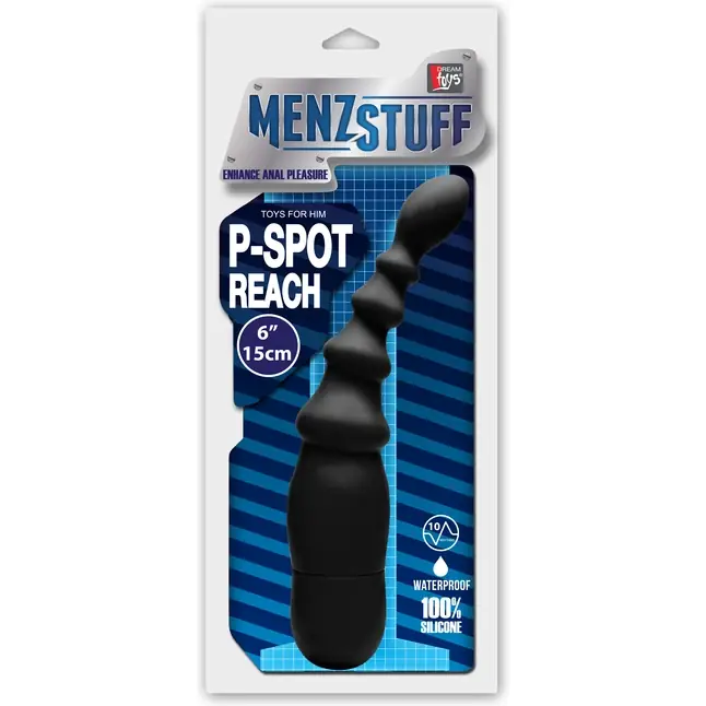 Чёрный вибромассажёр простаты MENZSTUFF P-SPOT REACH VIBE - MenzStuff. Фотография 2.