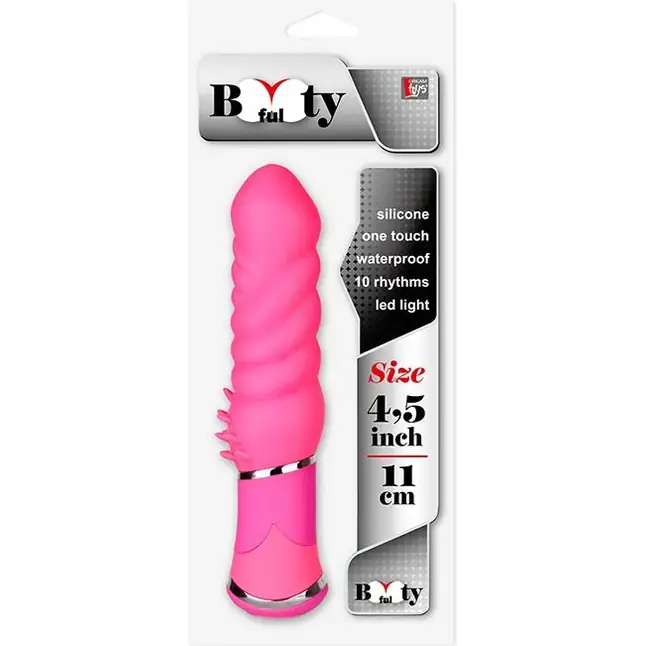 Розовый анальный вибратор с шипиками BOOTYFUL TWISTED TICKLER VIBE PINK - Bootyful. Фотография 2.