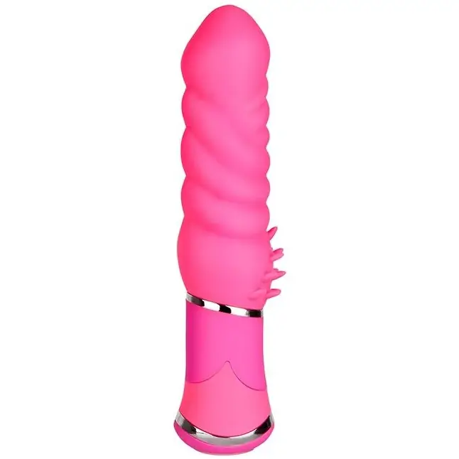Розовый анальный вибратор с шипиками BOOTYFUL TWISTED TICKLER VIBE PINK - Bootyful