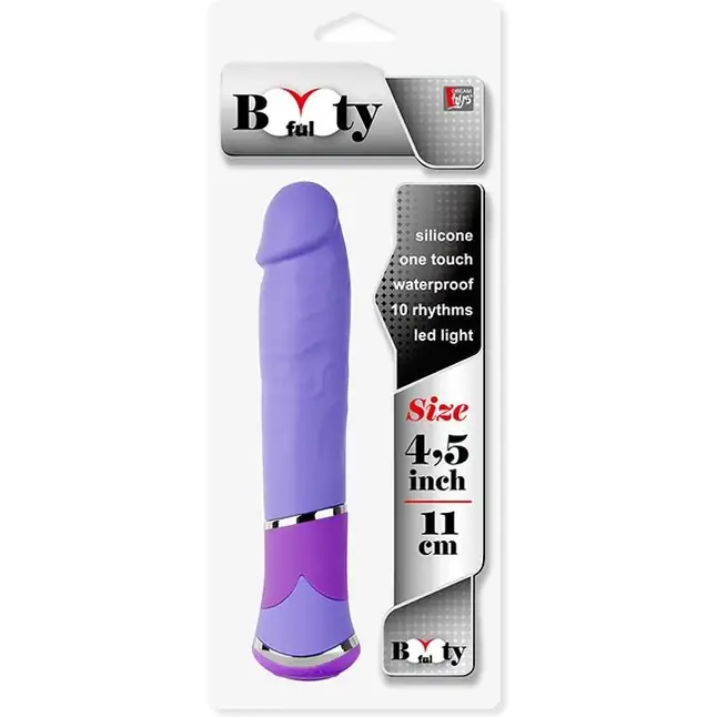 Фиолетовый анальный вибратор-реалистик BOOTYFUL NUDE VIBE PURPLE - Bootyful. Фотография 2.