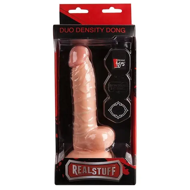 Реалистичный фаллоимитатор REALSTUFF DUO DENSITY DONG 7INCH - 19 см - RealStuff. Фотография 2.